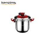 Hascevher Autocuiseur Cocotte Minute Imge 7L – Rouge Argent.