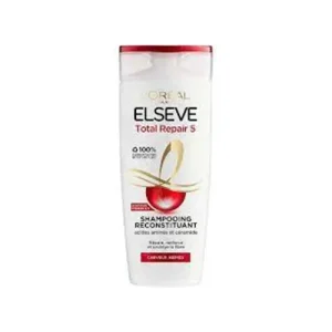 L'Oréal Paris Elseve Total Repair 5 Shampoing Reconstituant pour Cheveux Abîmés Enrichi en Acides Aminés Céramide, 290ml