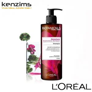 L'Oréal Shampoo Botanicals Geranium Radiance Remedy pour cheveux colorés ou ternes-400ml