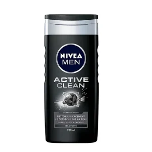 Nivea Gel Douche 3 En 1 Homme Active Clean Au Charbon 250ml