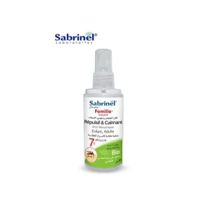 Sabrinel Anti-Moustique Lotion Répulsif & Calmant - Bio Aux Huiles Essentielles - 85 Ml