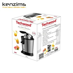 Techwood Presse Agrumes Electrique Inoxydable Tpf-6161 Inox Noir 1