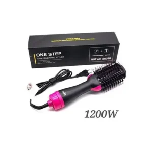 One Step Brosse Electrique 1200W Acier 3 EN 1 Lisseur + Boucleur +Sèche cheveux