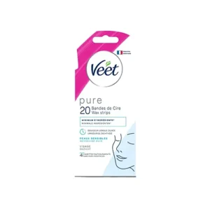 Veet Bandes de Cire Froide Pure Visage - 20 pc